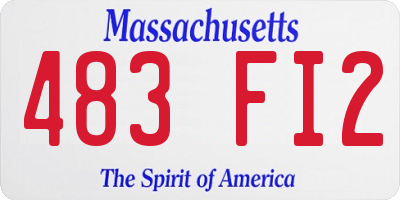 MA license plate 483FI2