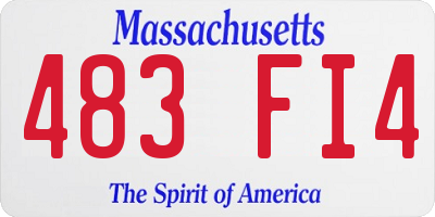 MA license plate 483FI4