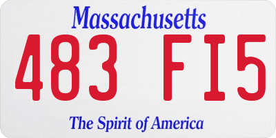 MA license plate 483FI5