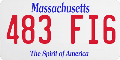MA license plate 483FI6