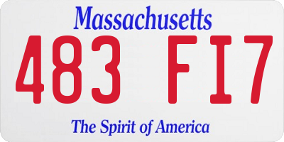 MA license plate 483FI7