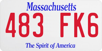 MA license plate 483FK6