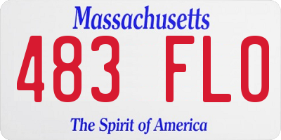 MA license plate 483FL0