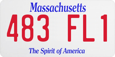 MA license plate 483FL1