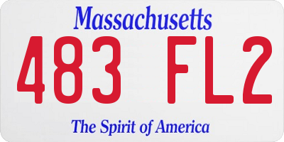 MA license plate 483FL2