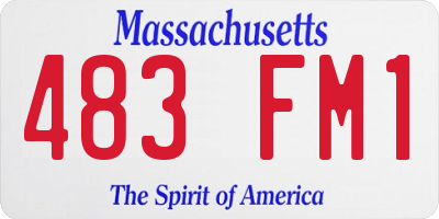 MA license plate 483FM1