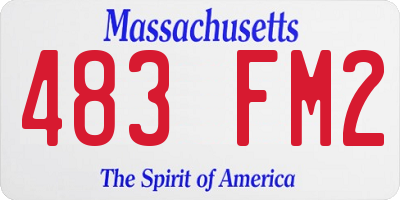 MA license plate 483FM2