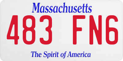 MA license plate 483FN6