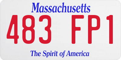 MA license plate 483FP1