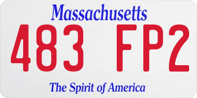 MA license plate 483FP2