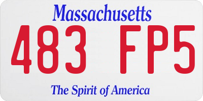 MA license plate 483FP5