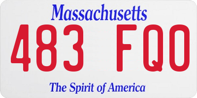 MA license plate 483FQ0