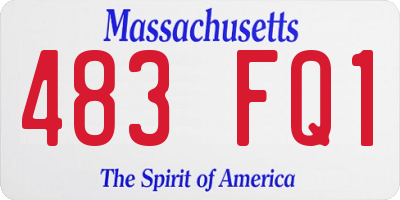MA license plate 483FQ1