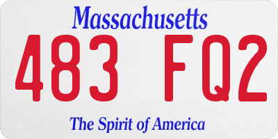 MA license plate 483FQ2