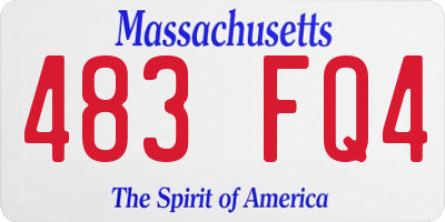 MA license plate 483FQ4