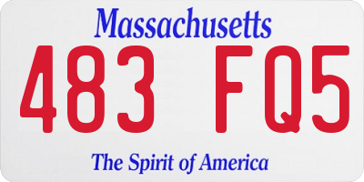MA license plate 483FQ5