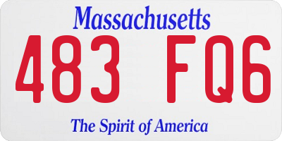 MA license plate 483FQ6