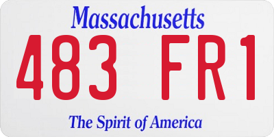 MA license plate 483FR1