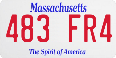 MA license plate 483FR4