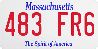 MA license plate 483FR6