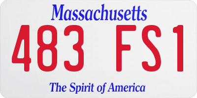 MA license plate 483FS1