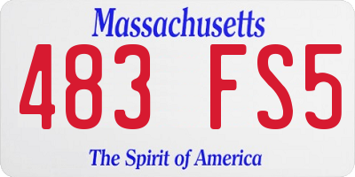 MA license plate 483FS5