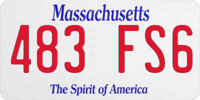 MA license plate 483FS6