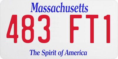 MA license plate 483FT1