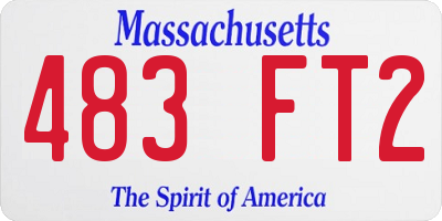 MA license plate 483FT2