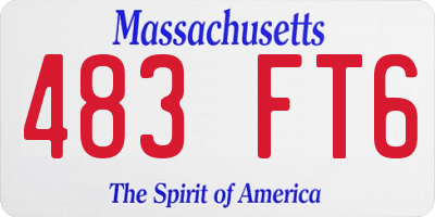 MA license plate 483FT6