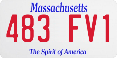 MA license plate 483FV1