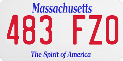 MA license plate 483FZ0