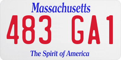 MA license plate 483GA1