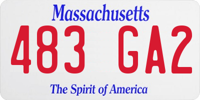 MA license plate 483GA2