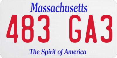 MA license plate 483GA3