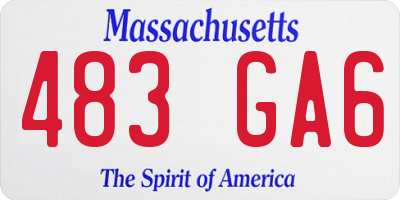 MA license plate 483GA6