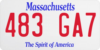 MA license plate 483GA7