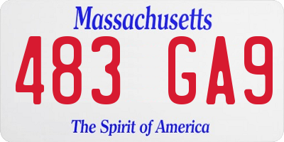 MA license plate 483GA9