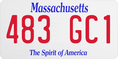 MA license plate 483GC1