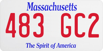 MA license plate 483GC2