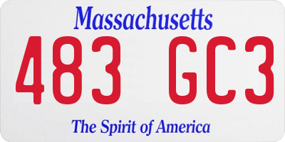 MA license plate 483GC3