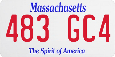 MA license plate 483GC4