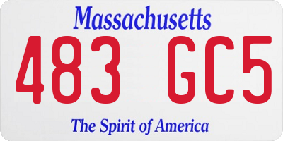 MA license plate 483GC5