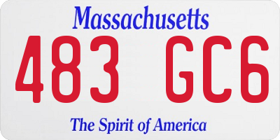 MA license plate 483GC6