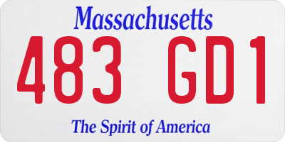 MA license plate 483GD1