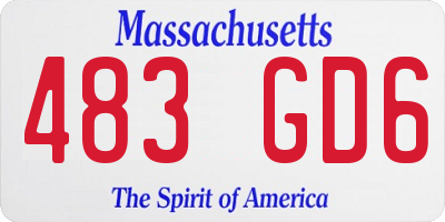 MA license plate 483GD6