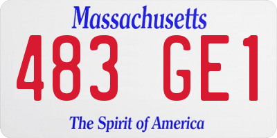 MA license plate 483GE1