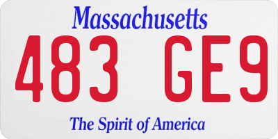 MA license plate 483GE9