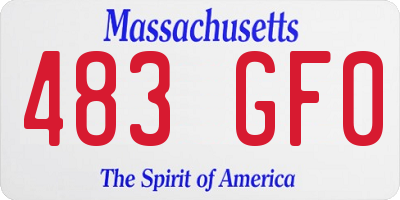 MA license plate 483GF0