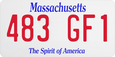 MA license plate 483GF1